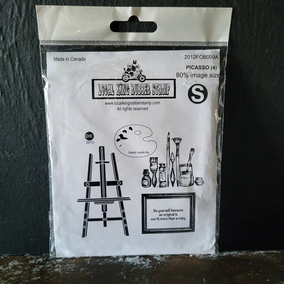 Local King Rubber Stamp Picasso Rubber Stamp Set with Matching Die - Picture 1 of 3